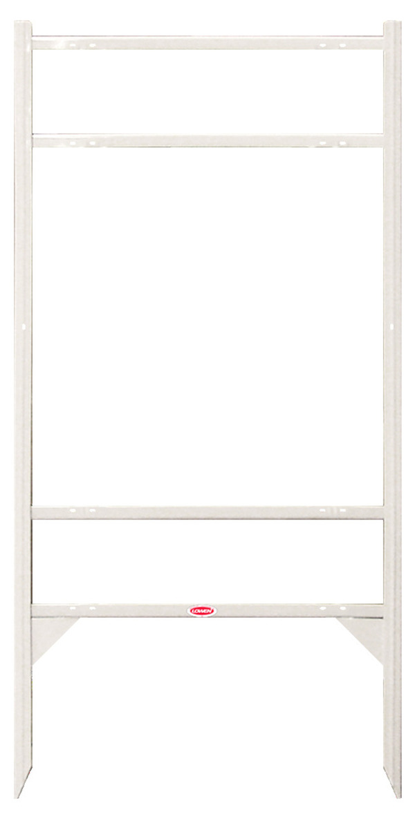 Angle Iron Sign Frame with Two Rider Slots, 24h x 24w, White